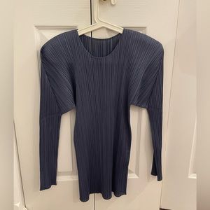 Vintage Issey Miyake main line pleated crew-neck tunic / top